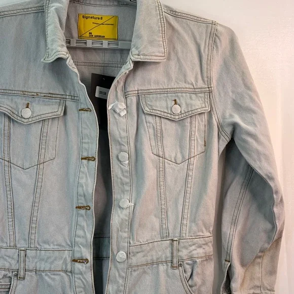 Signature 8 Women's Urban Streetwear Denim Jumpsuit Boiler Suit L Street **READ! - Picture 9 of 13